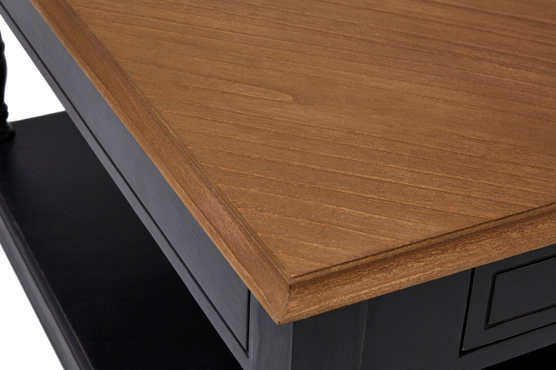 Vienne 1 Drawer Black Coffee Table