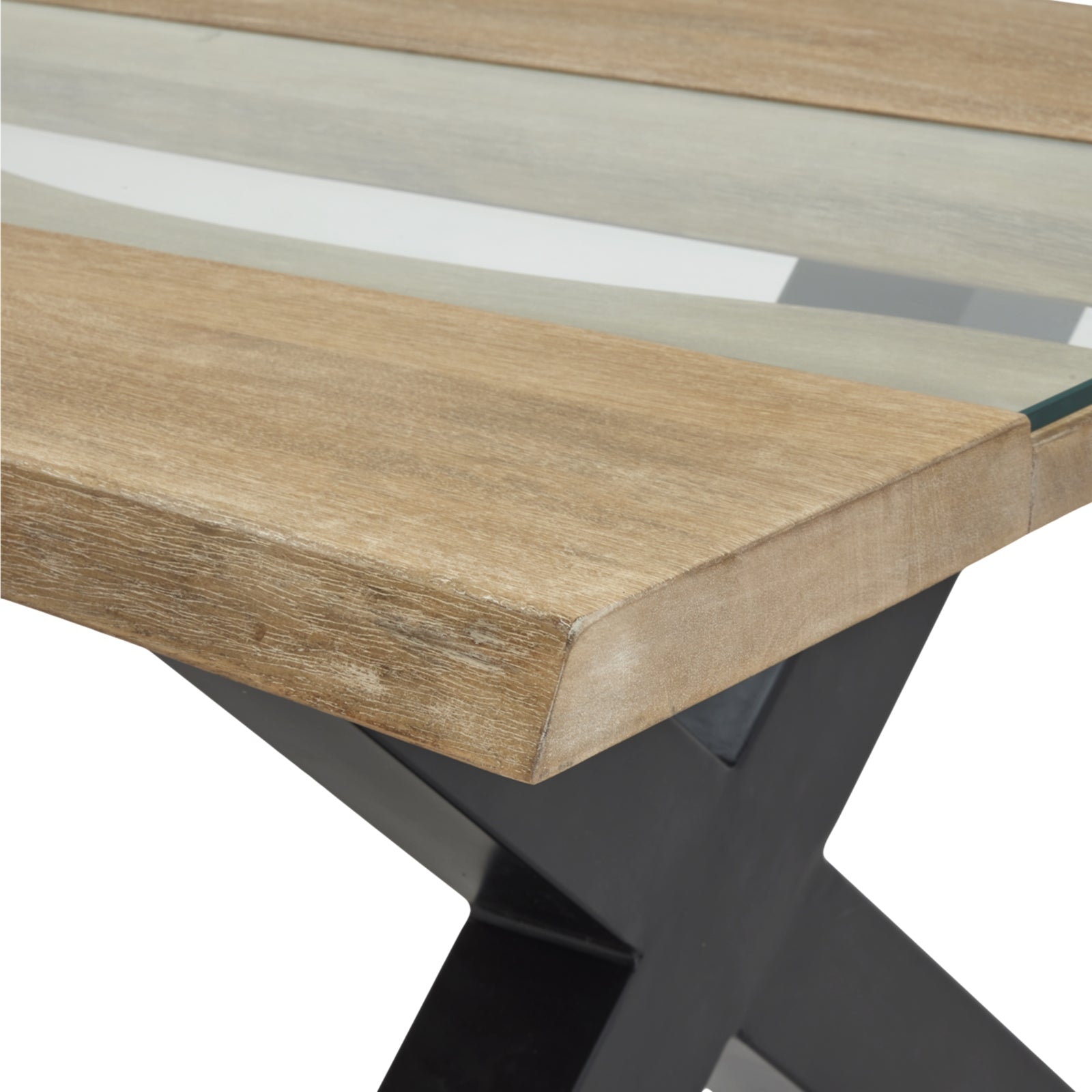 Light Acacia River Live Edge Coffee Table