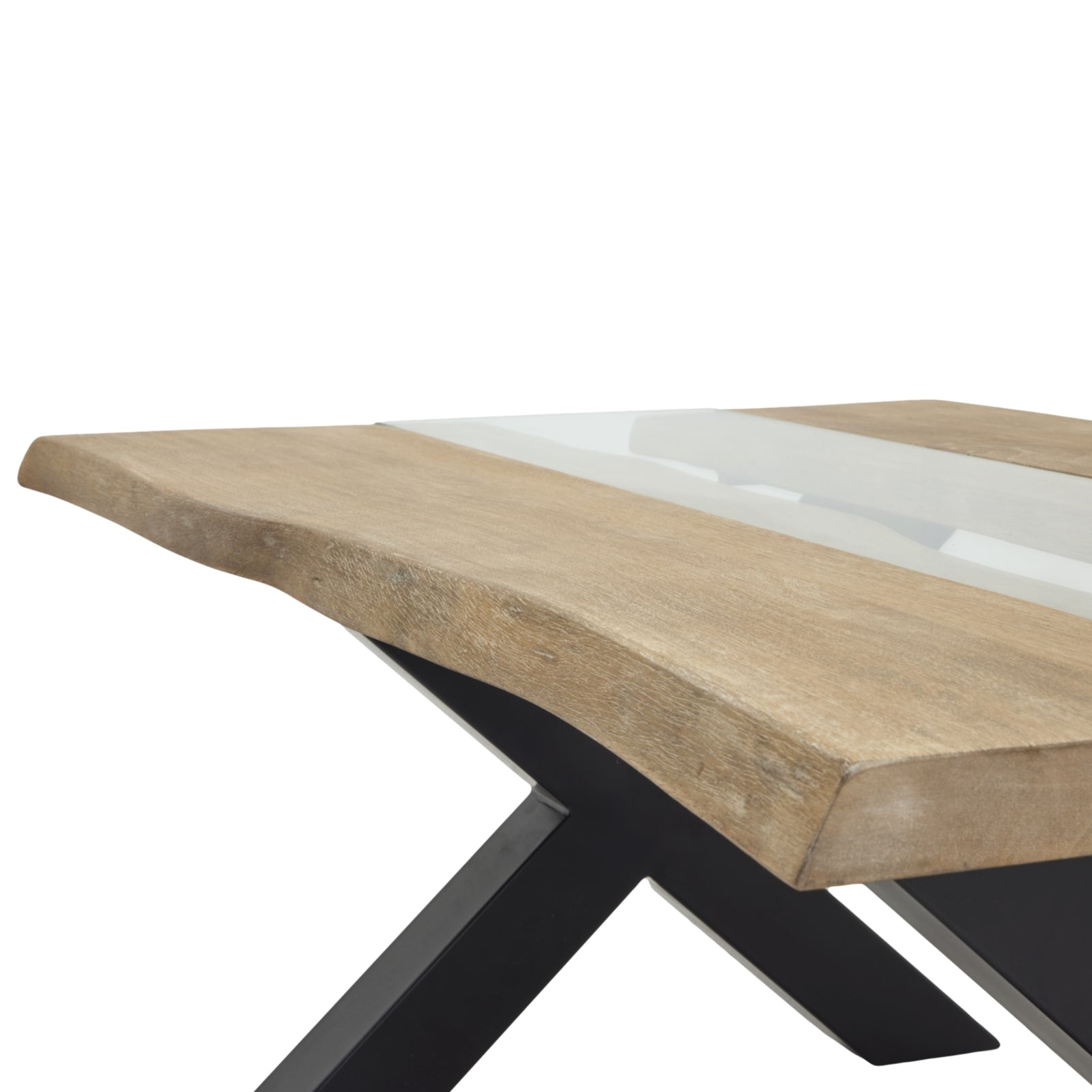 Light Acacia River Live Edge Coffee Table