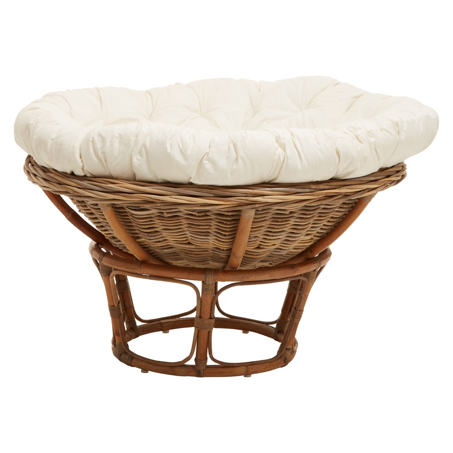 Marano Round Rattan Chair With Cream Cushion