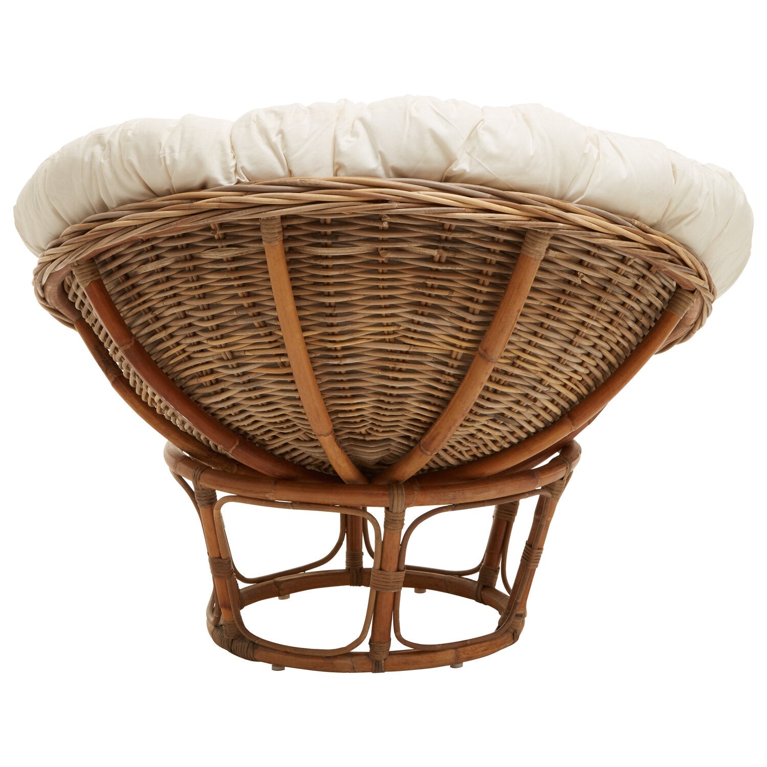 Marano Round Rattan Chair With Cream Cushion