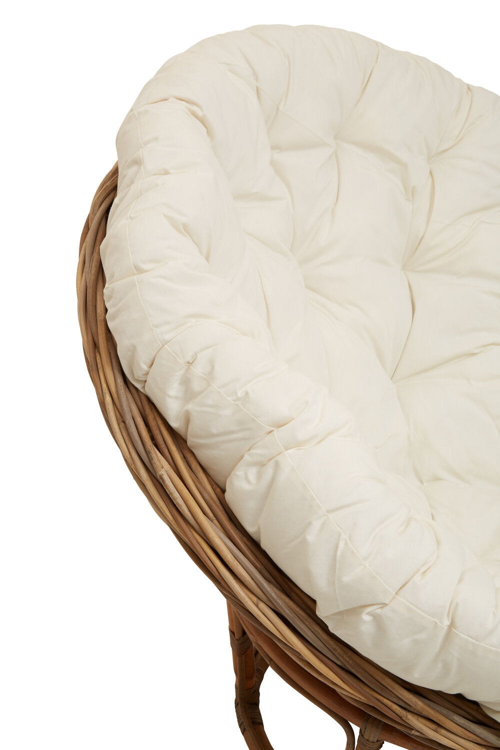 Marano Round Rattan Chair With Cream Cushion
