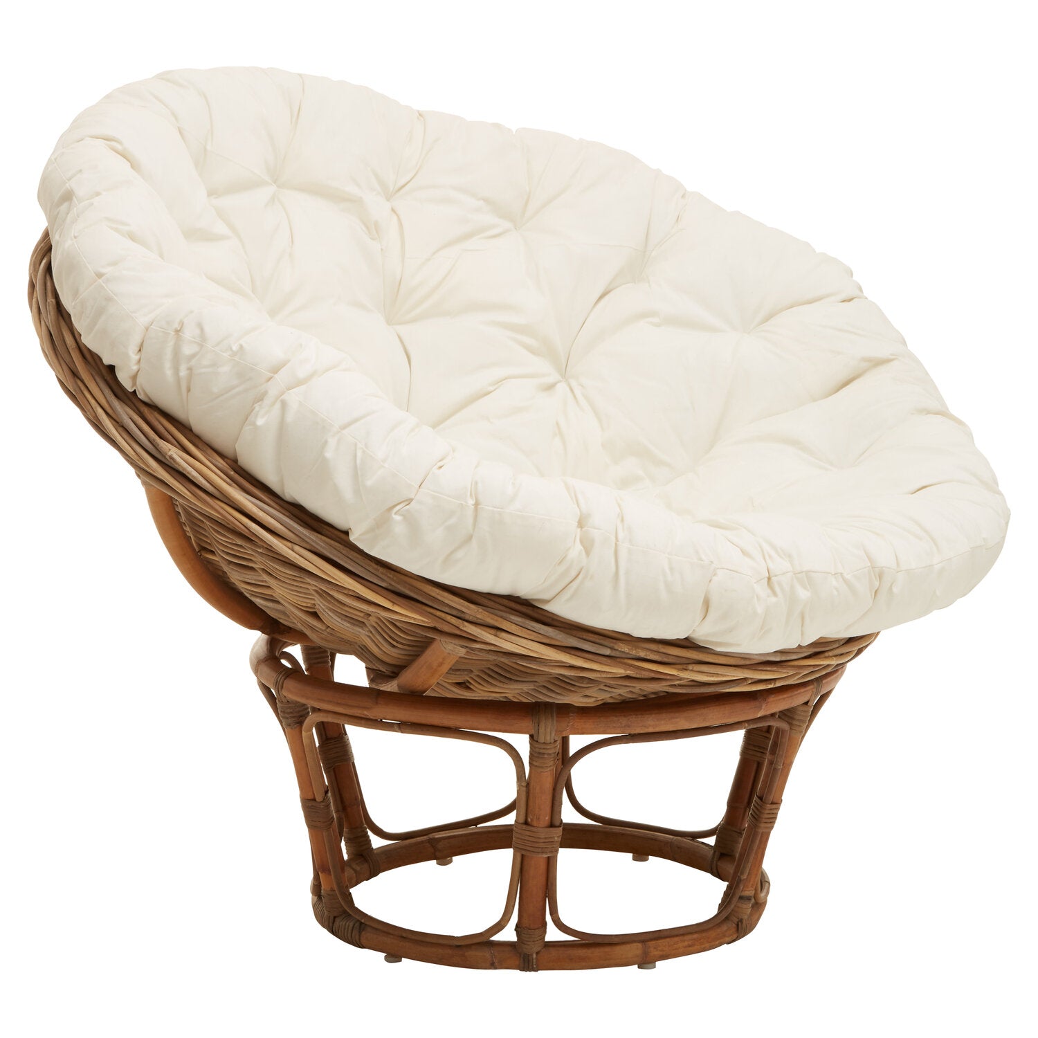 Marano Round Rattan Chair With Cream Cushion