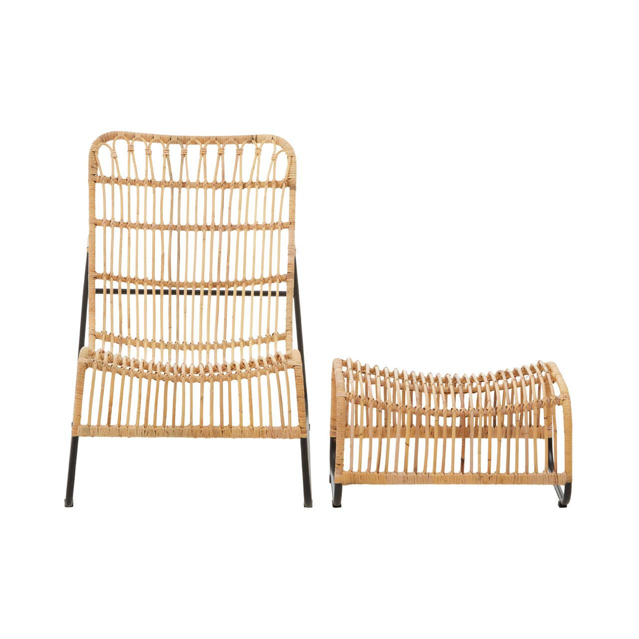 Marano Rattan Chair And Footstool Set