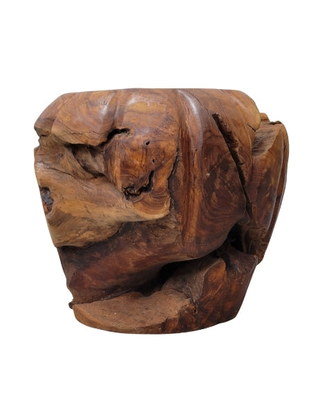 Rustic Teak Root Footstool