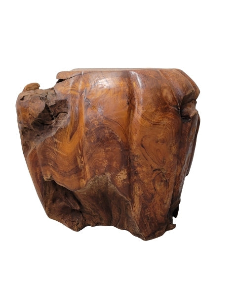 Rustic Teak Root Footstool