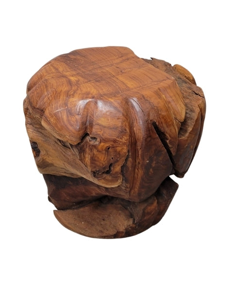 Rustic Teak Root Footstool