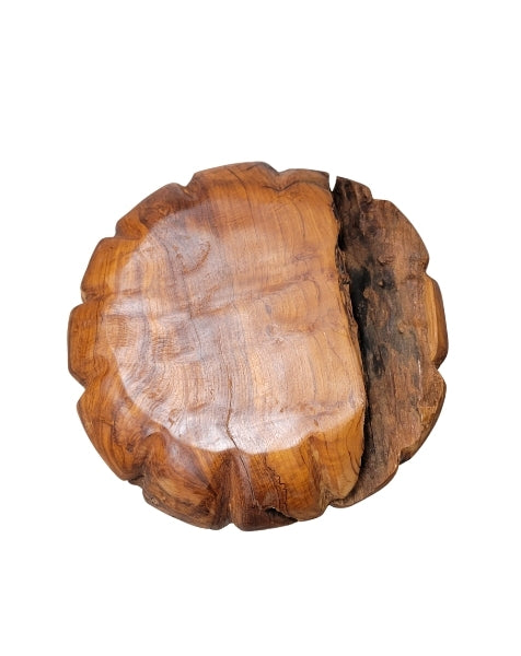Rustic Teak Root Footstool