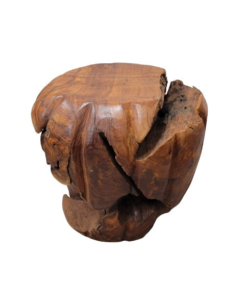 Rustic Teak Root Footstool