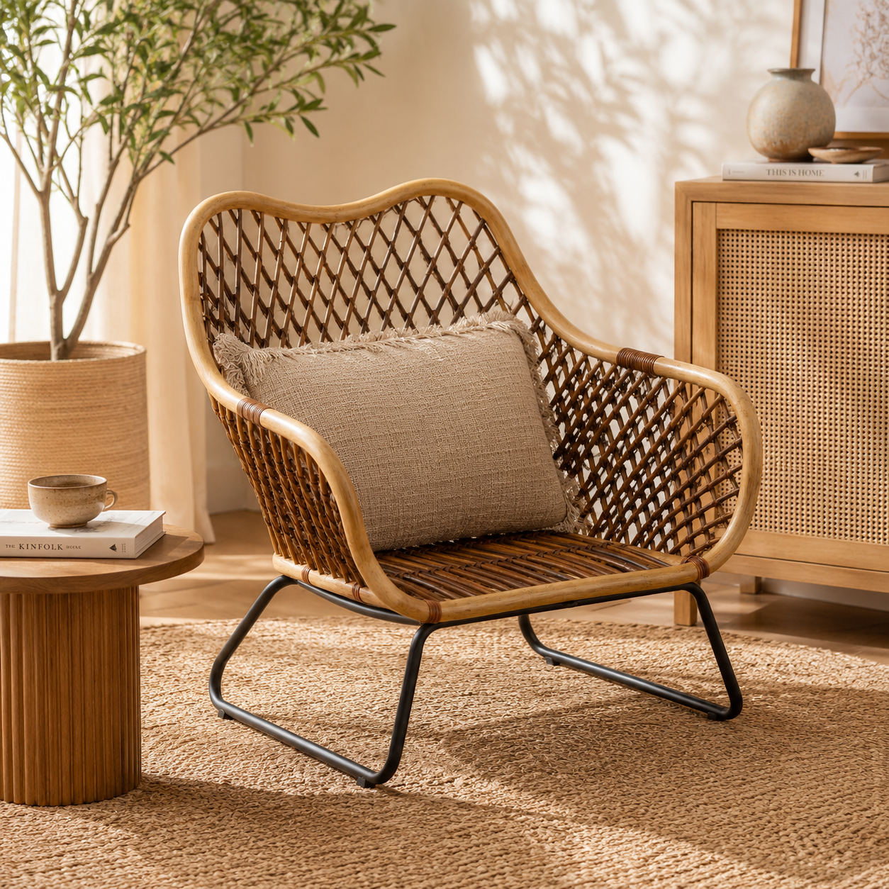 Marano Black Iron Frame Chair