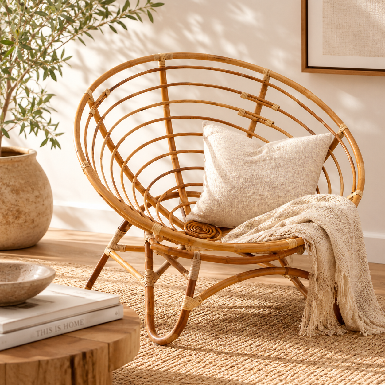 Marano Papasan Natural Rattan Chair